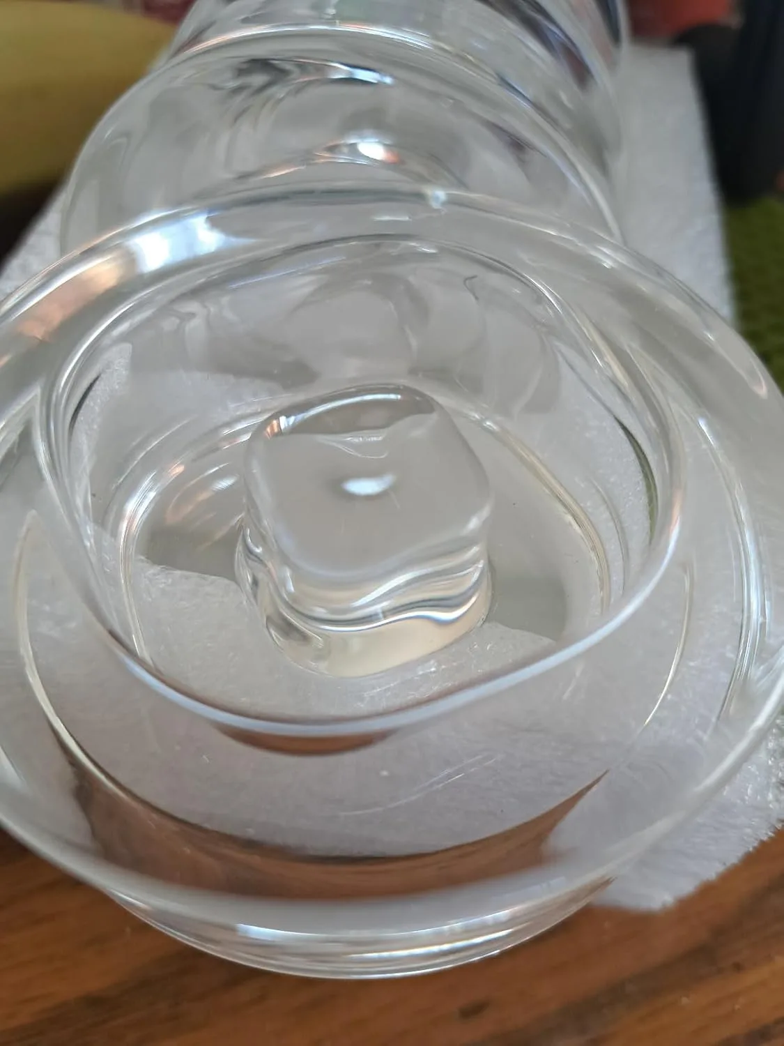 Customer photo of fermentation weights and airlock lids keeping vegetables submerged in brine jar