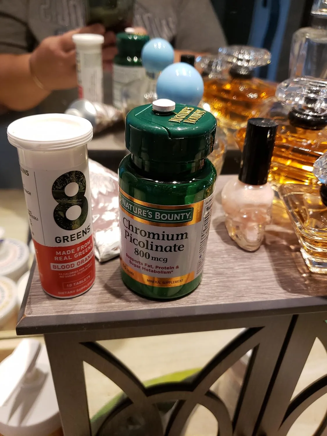 Customer photo of chromium picolinate supplement bottle and capsules displayed together