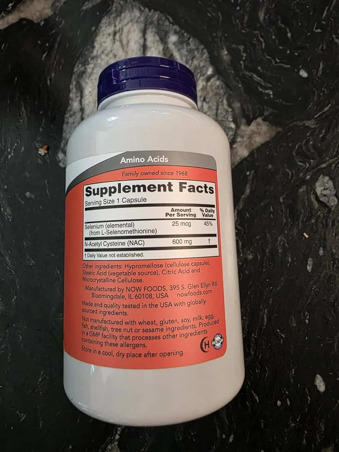 Customer photo of NAC, Glutathione, and Alpha-Lipoic Acid supplement bottle and capsules
