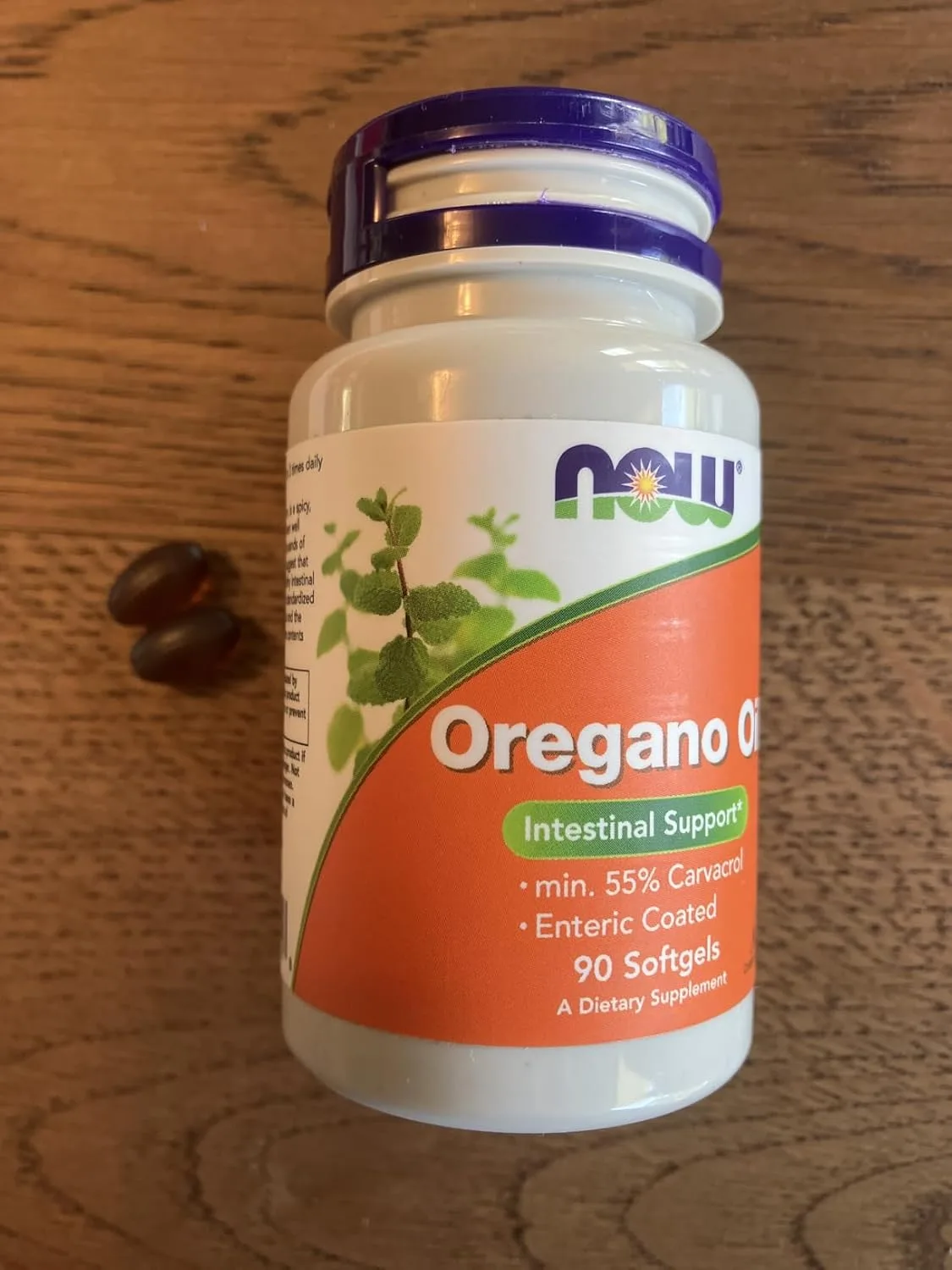 Customer photo of SIBO digestive supplement bottle displayed on countertop