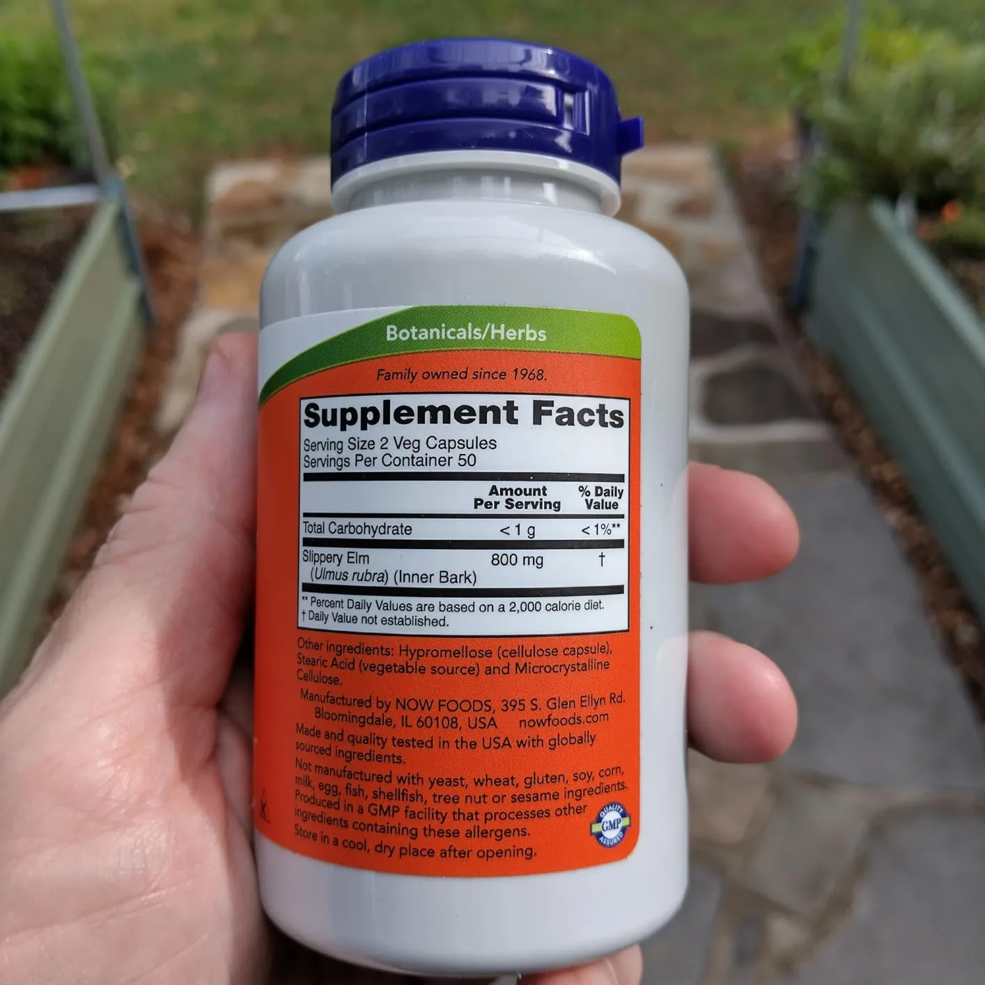 Customer photo of natural heartburn remedy product bottle displayed on kitchen counter