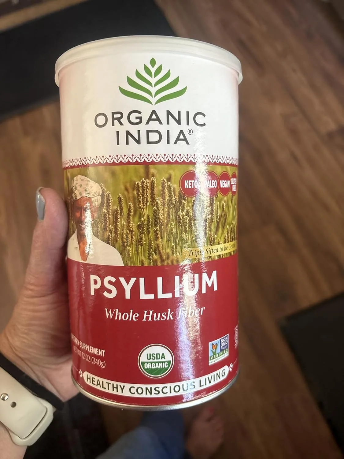 Customer photo of Organic India Psyllium Husk powder in its packaging