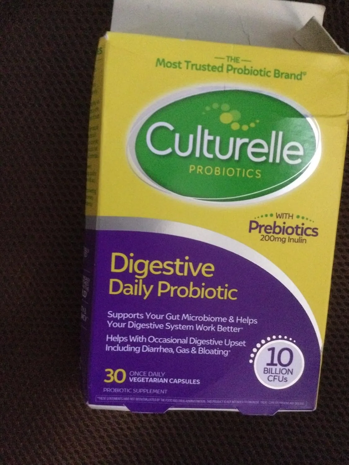 Customer photo of low-FODMAP digestive supplement packaging and contents