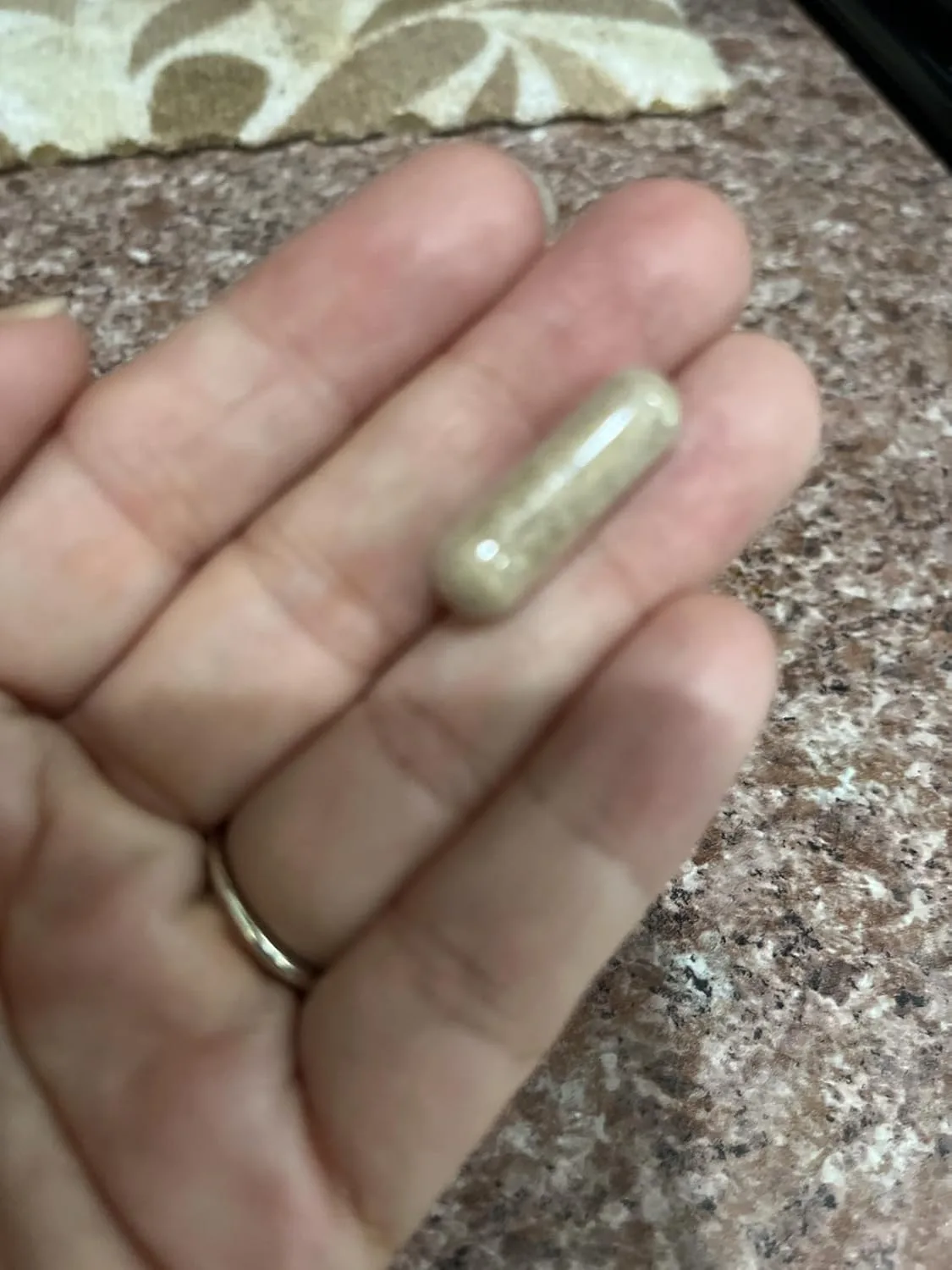 Customer photo of colon health supplement bottle with nutritional label visible