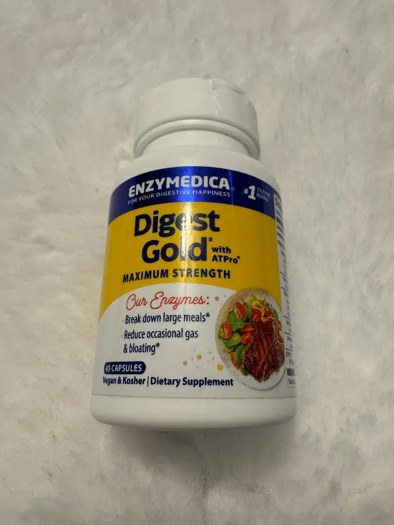 Customer photo of Enzymedica Digest Gold supplement bottle with capsules