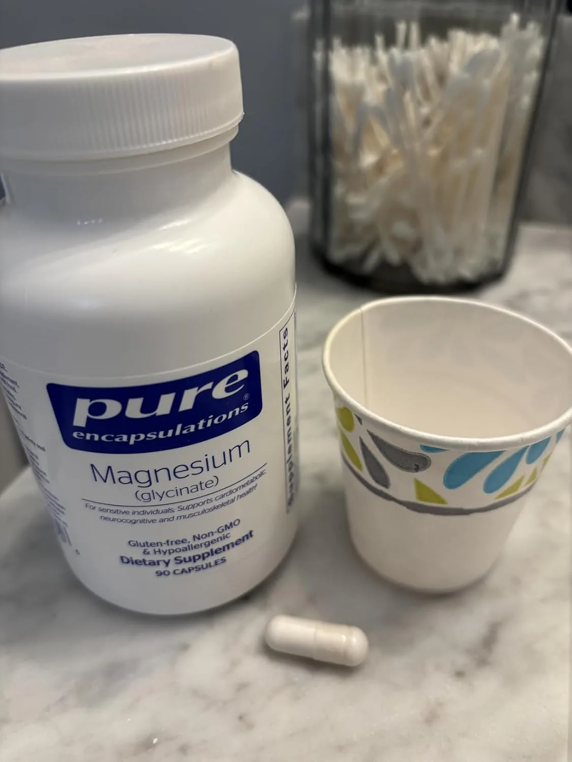 Customer photo of magnesium supplement bottle showing label and packaging