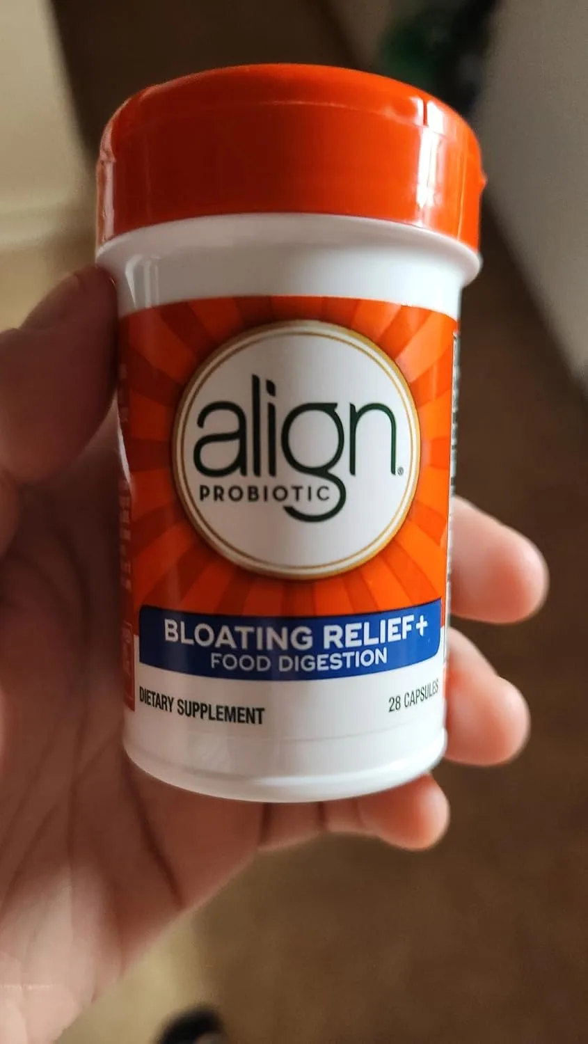 Customer photo of digestive supplement bottle showing ingredient label and product packaging