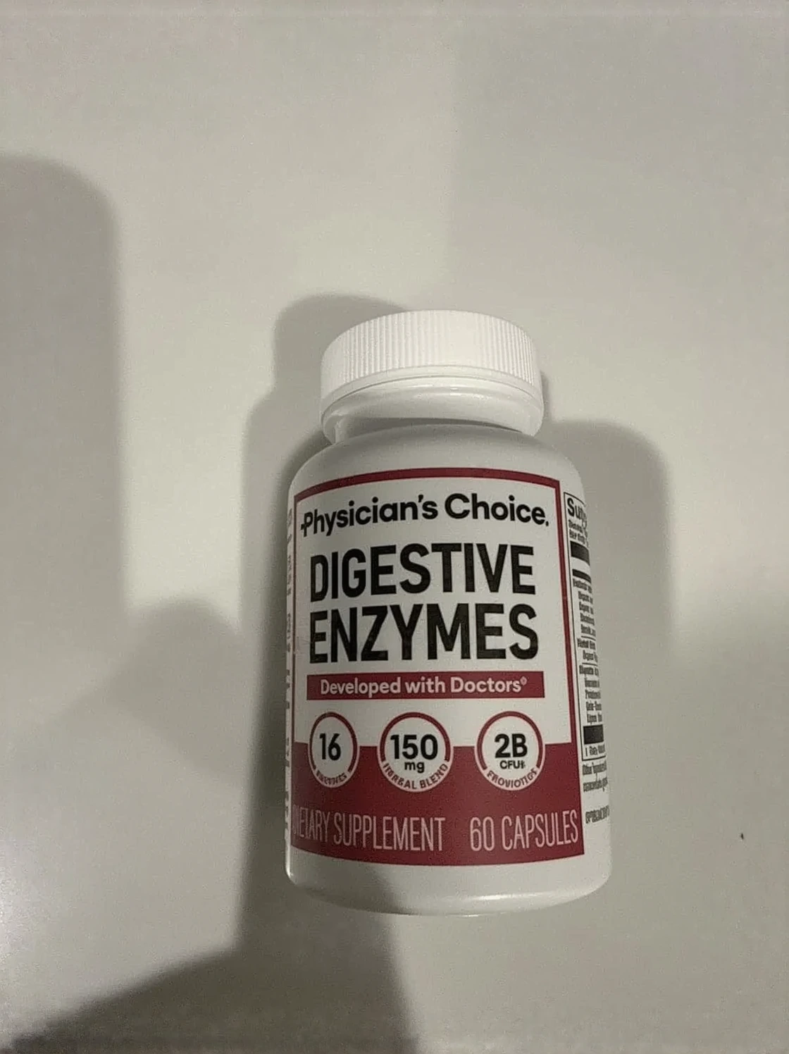 Customer photo of bloating relief supplement bottle with product packaging